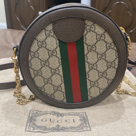 Gucci Ophidia Gg Pattern Round Chain & dust bag - Picture 3 of 12